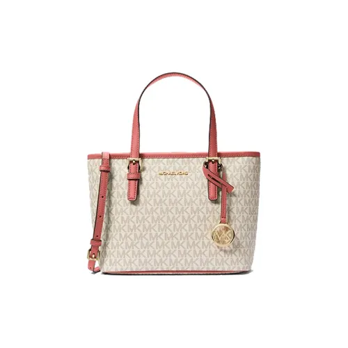 MICHAEL KORS Canvas Tote Bag Shopping Bag Shoulder Bag Handbag Women's Vanilla White