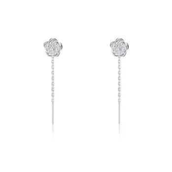 Jingleo S999 Fine Silver Drop Earrings Women's