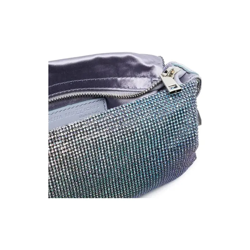 BENEDETTA BRUZZICHES Rhinestone Crossbody Bag, Shoulder Bag Women's Purple-3