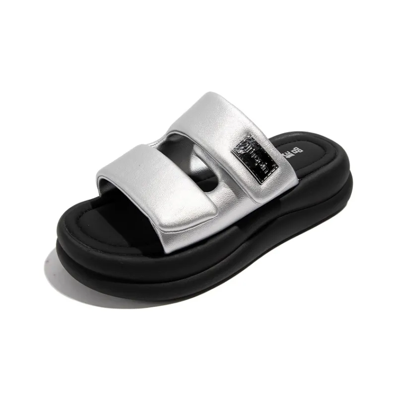 TUOPIN Rubber Sole Metal Odor Resistant Slide Slippers Unisex-2