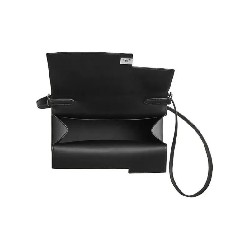 HERMES Boucle Sellier Swift Calfskin Shoulder Bag Crossbody Bag Women's 89 Noir Black-3