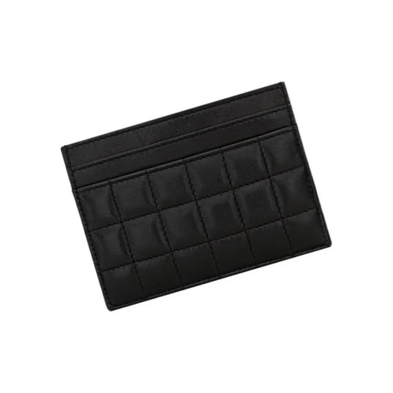 SAINT LAURENT Sheepskin Card Holder Women's Black-2