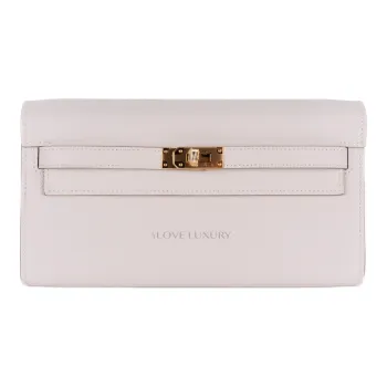 HERMES Epsom Calfskin Crossbody Bag Shoulder Bag Women's M4 Gris Pale Cream Gray