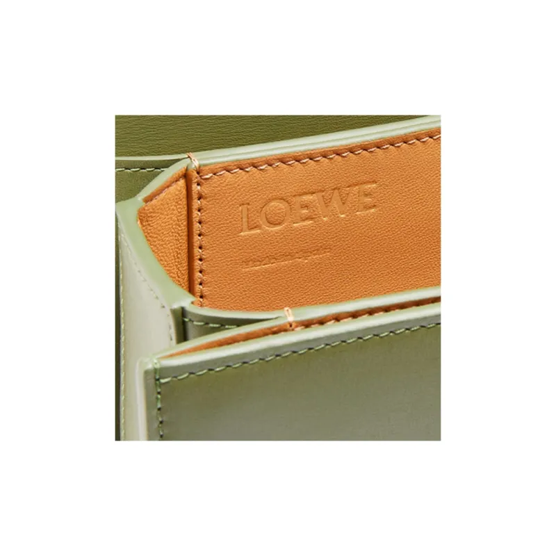 LOEWE Silk Calfskin Handbag, Shoulder Bag, Crossbody Bag Small Size Women's Avocado Green-4