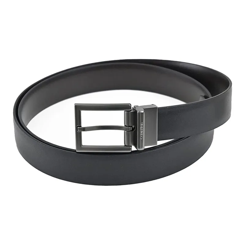 CALVIN KLEIN Leather Belt Men's Black Width 3cm-2