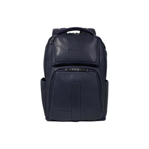 PIQUADRO Leather Backpack Computer Backpack Regular Unisex Blue
