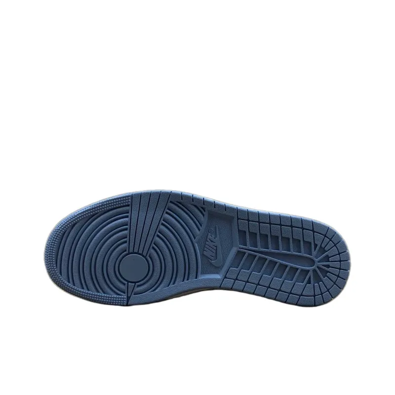 Supreme x Jordan Air Jordan 1 Cushioned Slip-Resistant High-Top Vintage Basketball Shoes Men's Blue White-4