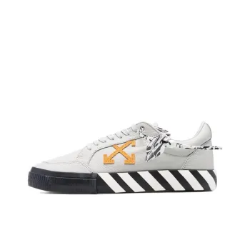 OFF WHITE Vulc Low Leather Light Grey Yellow