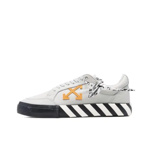 OFF WHITE Vulc Low Leather Light Grey Yellow