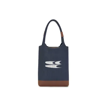 Crying Center Fabric Handbag Regular Unisex Bristol Blue/Pearl Beige Gray