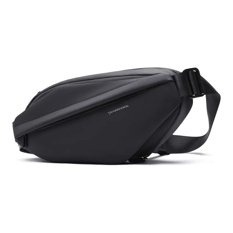 TANGCOOL Oxford One Shoulder Crossbody Small Size Unisex Black-0