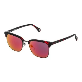 CarolinaHerrera Acetate Metal Browline Sunglasses Unisex Brown