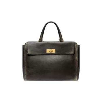 Balenciaga Women's Money Medium Tote Bag Used Effect Black