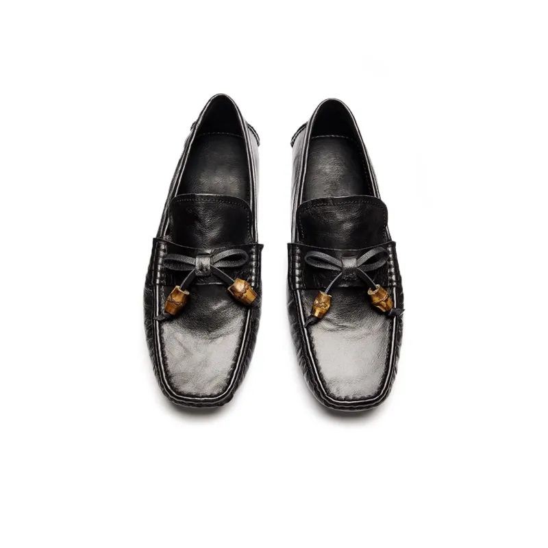 LEYGMENLG Gommino Loafers Men's Black-3