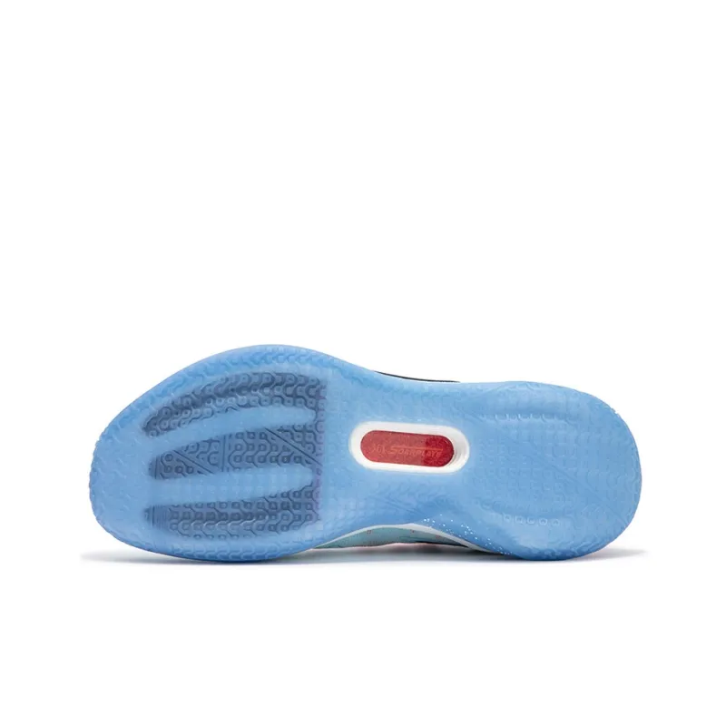 361° BIG3 Future Crab Boss Cushioning Anti Slip Wear Resistant Breathability Low Top Basketball Shoes Men's Sky Blue-4