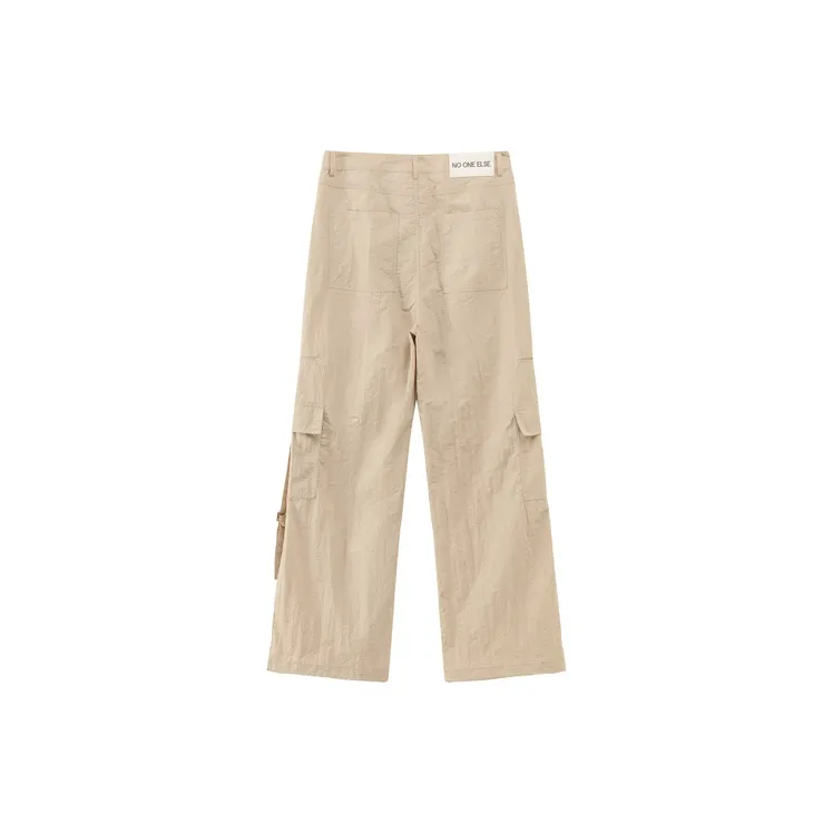 NO ONE ELSE Casual Pants Unisex Khaki-1