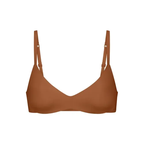 SKIMS WIRELESS FORM PUSH-UP PLUNGE BRA Bra Women's 1 Pack BRONZE/Bronze