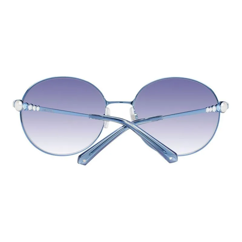 Swarovski Round Sunglasses Women's Blue-1