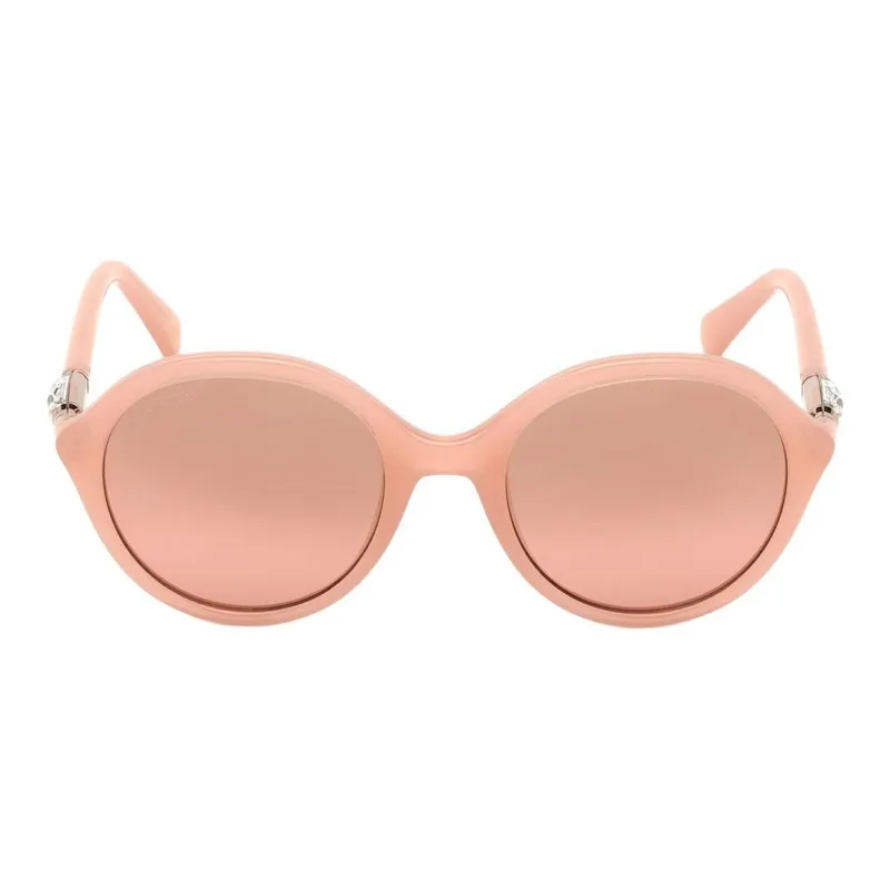 Swarovski Round Sunglasses Women's Pink-1