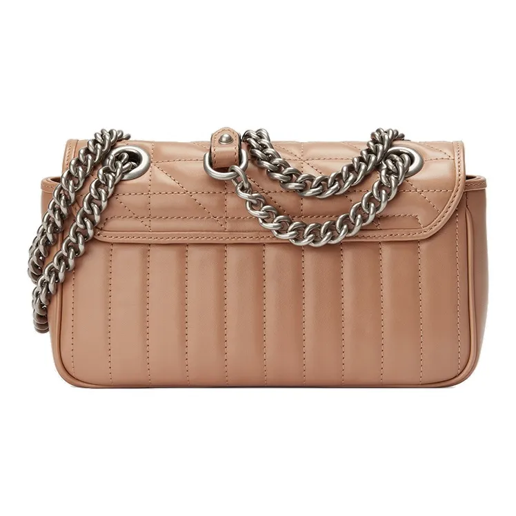 GUCCI Leather Shoulder Bag Crossbody Bag Mini Women's Rose Beige/Milk Tea Beige-2