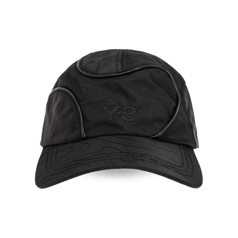 Y 3 Polyamide Baseball Caps Unisex Black-0