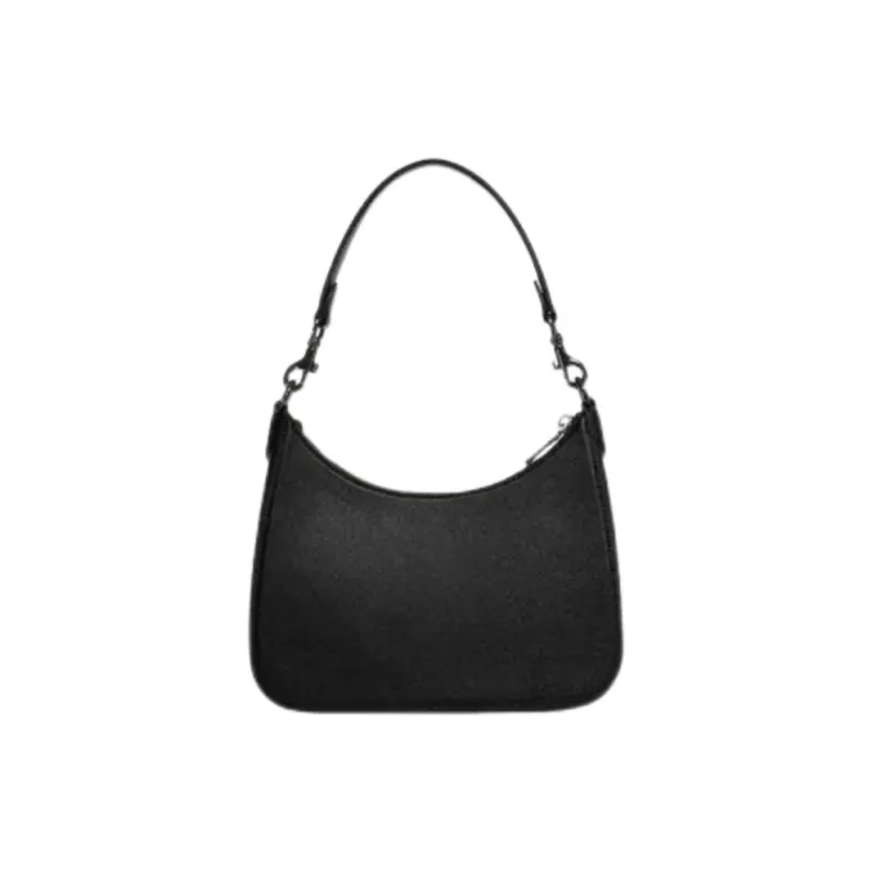 COACH Hobo Canvas With Leather Crescent Bag Crossbody Bag Shoulder Bag Women's Black-2