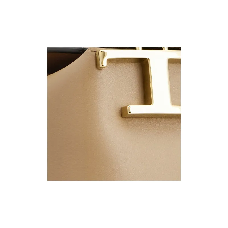 TOD'S Leather Messenger Bag Tote Bag Shopping Bag Shoulder Bag Crossbody Bag Handbag Extra Small Unisex Beige Yellow-4
