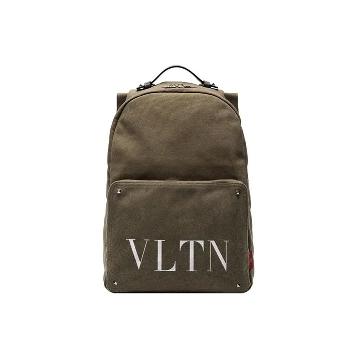 Valentino Canvas Backpack Men's Green-0