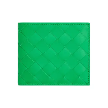 Bottega Veneta Cow Leather Coin Purse Wallet Men's Parrot Green