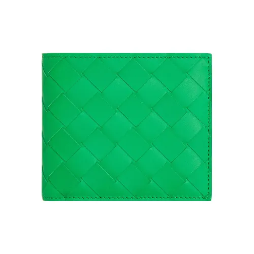Bottega Veneta Cow Leather Coin Purse Wallet Men's Parrot Green