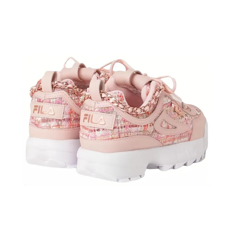 FILA Disruptor 2 Anti-Slip And Wear-Resistant Breathable Low-Top Running Shoes Women's Pink-2