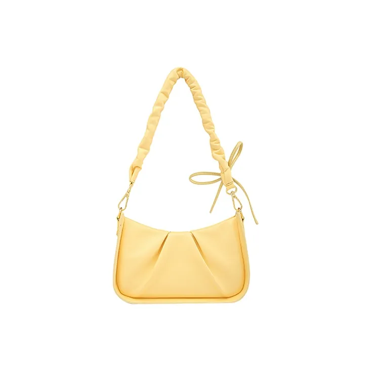 Sound For Life PU Shoulder Bag, Portable Crossbody Bag Trumpets Women's Yellow/White-2