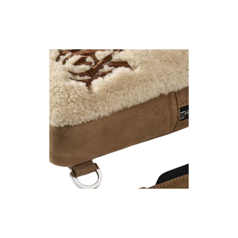 AMIRI Sheared Wool Shoulder Bags Sling Bags Unisex Natural-4