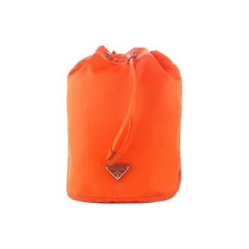 PRADA Nylon Makeup Bags Toiletry Bags Women's Orange