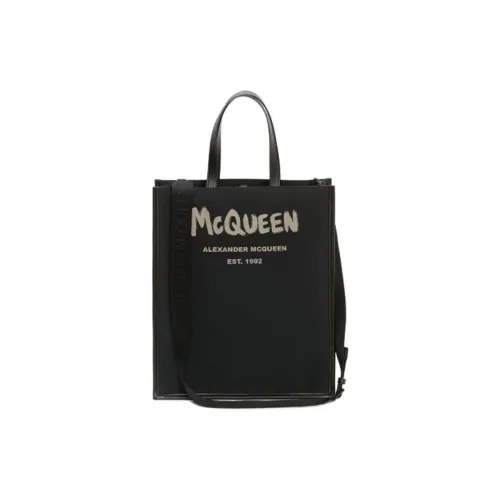 Alexander McQueen Polyester Tote Bag, Shopping Bag, Handbag, Shoulder Bag, Crossbody Bag, Backpack Unisex Black