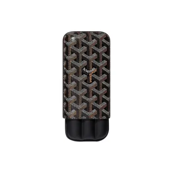 GOYARD Churchill Canvas With Leather Dog's Teeth Cigar Box Bag Merch Unisex Black