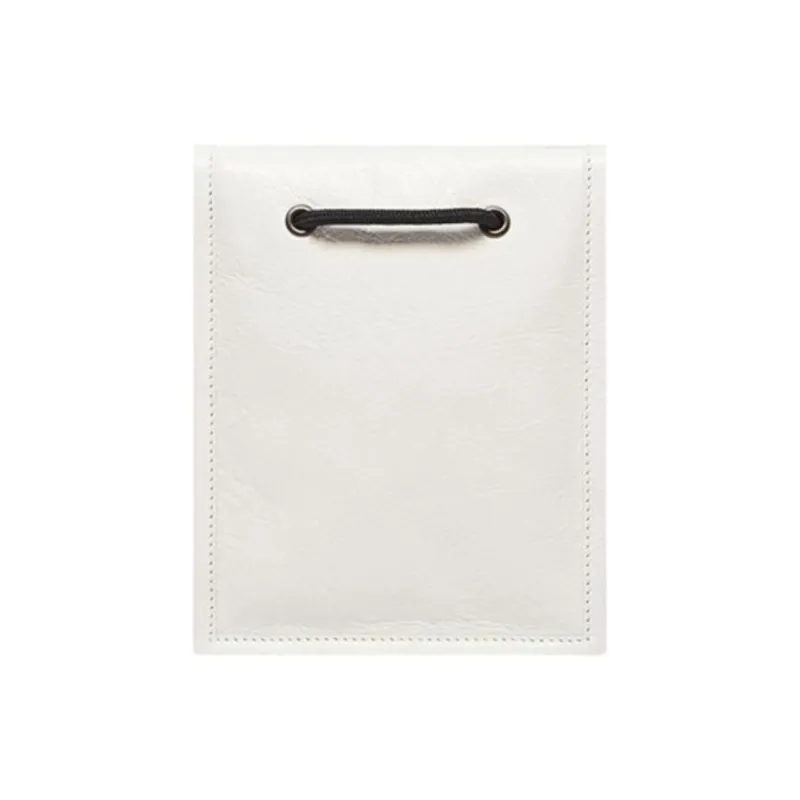 Balenciaga Explorer Lambskin Cell Phone Pouch Shoulder Bag Crossbody Bag Small Size Men's White-1
