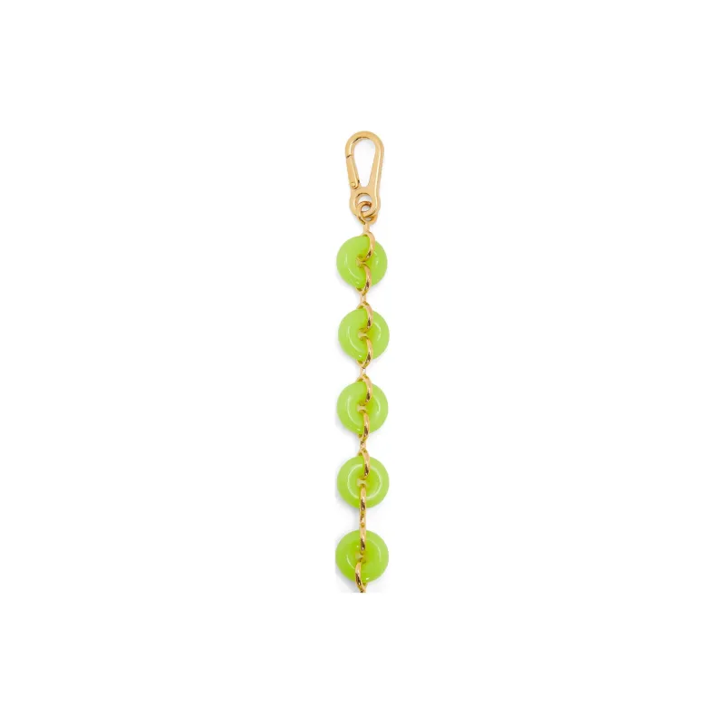 LOEWE Resin Bag Straps Women's Lime Green With Gold Accents-1