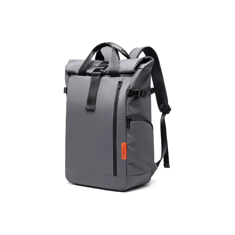 TANGCOOL Nylon Fabric Backpack Large Size Men's Black-7