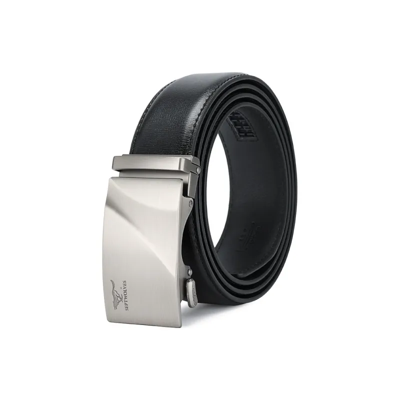 SEPTWOLVES Cow Leather Casual Belt Men's With 3.5mm-1