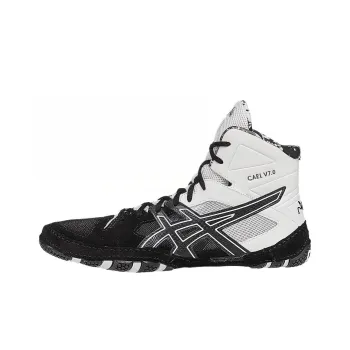 Asics Breathable Lightweight Wear-Resistant Slip-Resistant High-Top Running Shoes Men's Black White