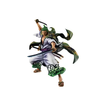 MegaHouse One Piece Portrait Of Pirates Warriors Alliance Zoro Juro Action Figure White & Green