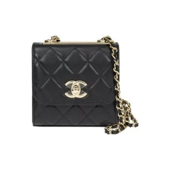 CHANEL Trendy Cc Lambskin Shoulder Bag, Crossbody Bag Mini Women's Black