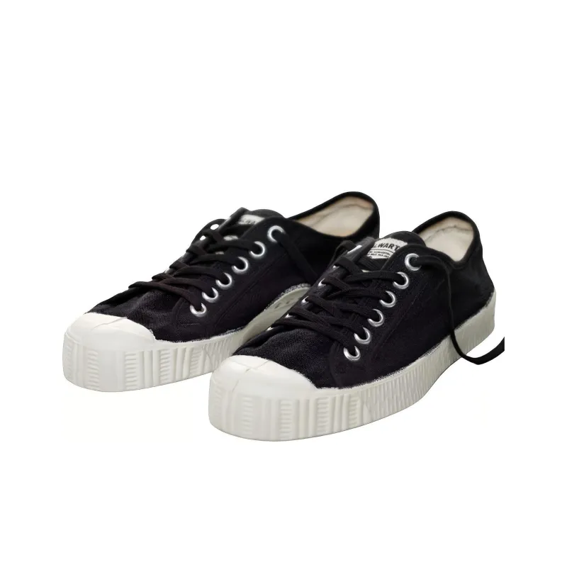 SPALWART Special Low Low-Top Stylish Skateboarding Shoes Unisex Black-0