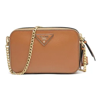 PRADA Leather Functional Bags & Luggage Fanny Pack, Crossbody Bag Women's Brown