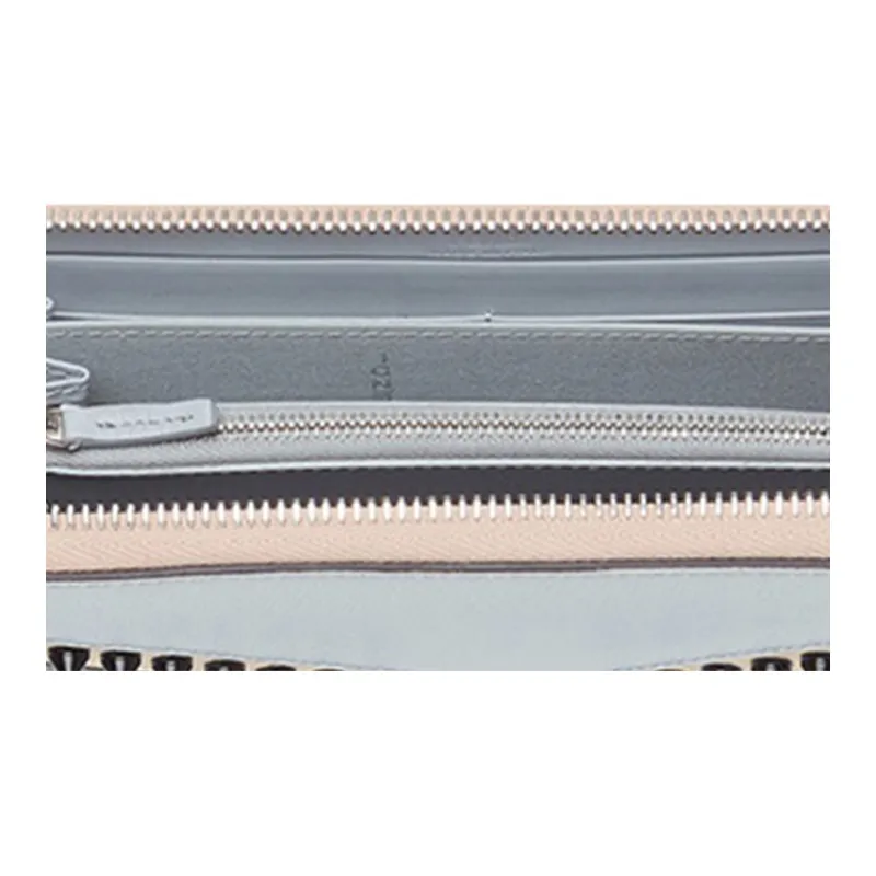 FENDI Multicolor Leather Wallet Women's Gray/Apricot Pink/Multicolor-4
