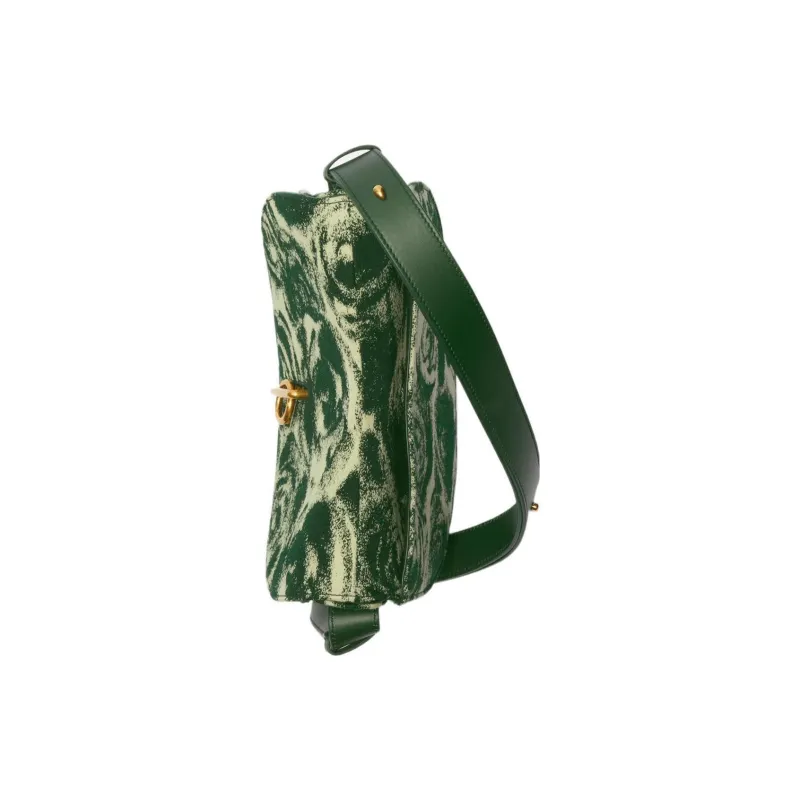 Burberry Wool Silk Crossbody Bag Shoulder Bag Women's Ivy Color-3