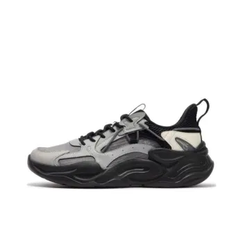 361° Surge Cushioning, Wear Resistant Low Top Chunky Sneakers Men's White Black