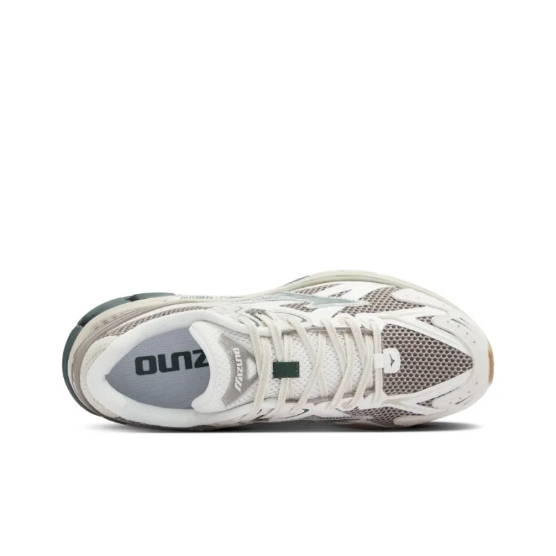 Mizuno Halo Mi Cushioning Anti-Slip Wear-Resistant Breathability Low-Top Running Shoes Unisex Champagne White-3