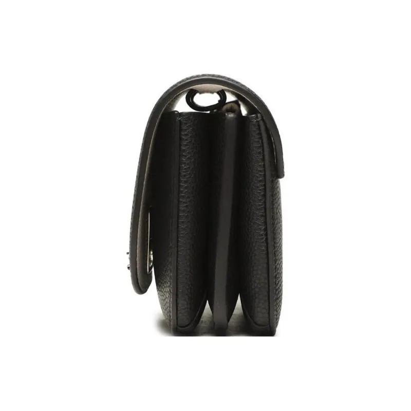 EMPORIO ARMANI Grain Leather Shoulder Bag, Crossbody Bag Mini Women's Black-2
